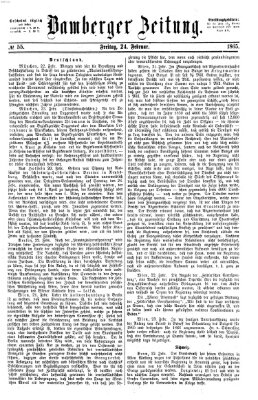 Bamberger Zeitung Freitag 24. Februar 1865