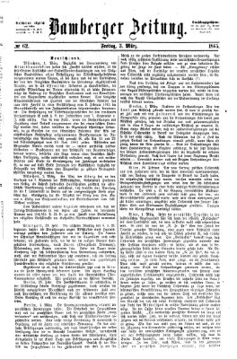 Bamberger Zeitung Freitag 3. März 1865