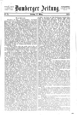 Bamberger Zeitung Freitag 17. März 1865