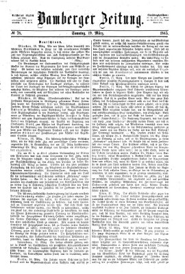Bamberger Zeitung Sonntag 19. März 1865