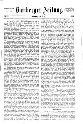 Bamberger Zeitung Samstag 25. März 1865