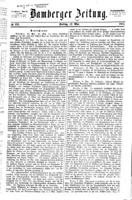 Bamberger Zeitung Freitag 12. Mai 1865