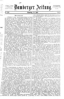 Bamberger Zeitung Samstag 10. Juni 1865