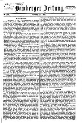 Bamberger Zeitung Sonntag 23. Juli 1865
