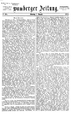 Bamberger Zeitung Montag 7. August 1865