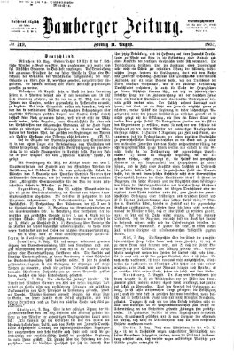 Bamberger Zeitung Freitag 11. August 1865