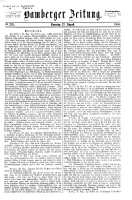 Bamberger Zeitung Sonntag 27. August 1865