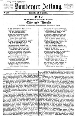 Bamberger Zeitung Donnerstag 21. September 1865