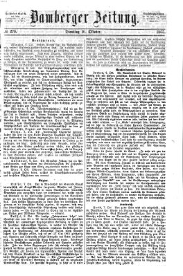 Bamberger Zeitung Dienstag 10. Oktober 1865