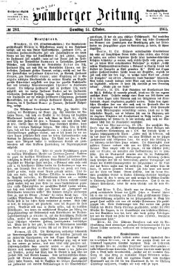 Bamberger Zeitung Samstag 14. Oktober 1865