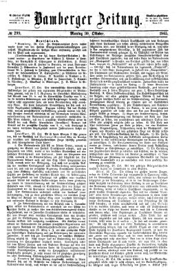 Bamberger Zeitung Montag 30. Oktober 1865