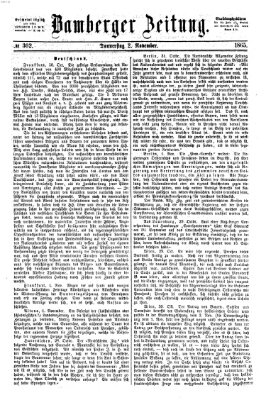 Bamberger Zeitung Donnerstag 2. November 1865