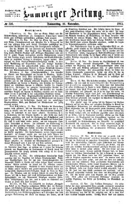 Bamberger Zeitung Donnerstag 16. November 1865