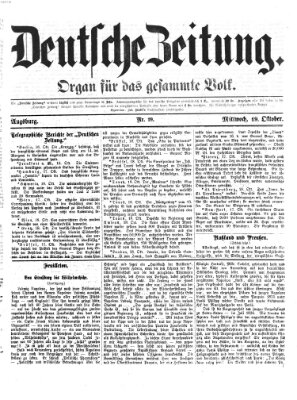 Deutsche Zeitung Mittwoch 19. Oktober 1870