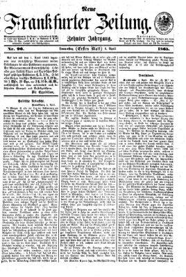 Neue Frankfurter Zeitung Donnerstag 6. April 1865