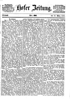 Hofer Zeitung Mittwoch 18. März 1868