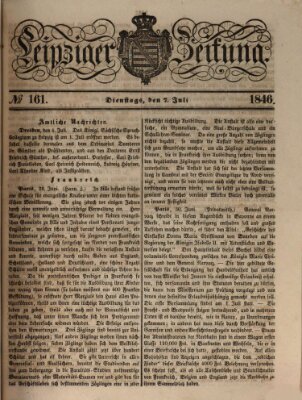Leipziger Zeitung Dienstag 7. Juli 1846