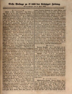 Leipziger Zeitung Donnerstag 9. Juli 1846