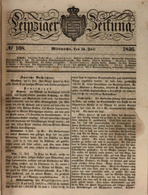 Leipziger Zeitung Mittwoch 15. Juli 1846