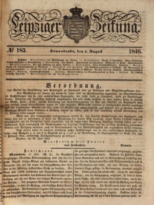 Leipziger Zeitung Samstag 1. August 1846