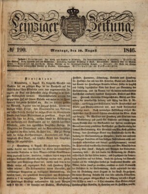 Leipziger Zeitung Montag 10. August 1846