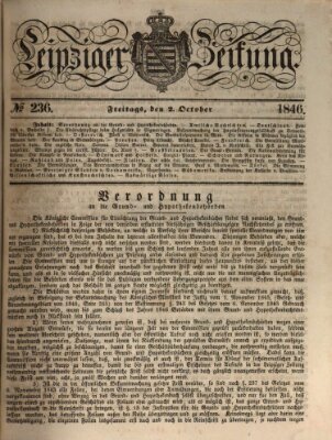 Leipziger Zeitung Freitag 2. Oktober 1846