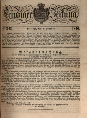 Leipziger Zeitung Freitag 9. Oktober 1846