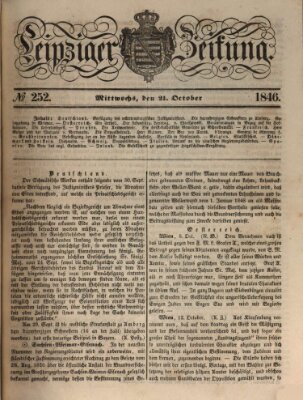 Leipziger Zeitung Mittwoch 21. Oktober 1846