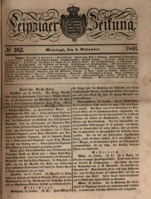 Leipziger Zeitung Montag 2. November 1846