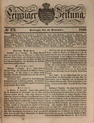 Leipziger Zeitung Freitag 13. November 1846