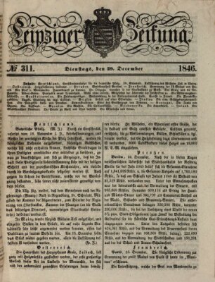 Leipziger Zeitung Dienstag 29. Dezember 1846