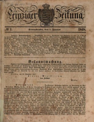 Leipziger Zeitung Samstag 1. Januar 1848