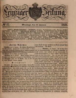 Leipziger Zeitung Montag 17. Januar 1848