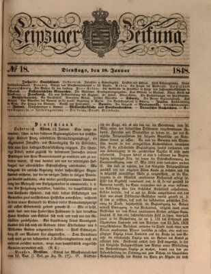 Leipziger Zeitung Dienstag 18. Januar 1848
