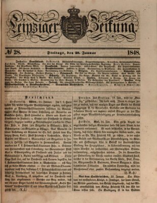 Leipziger Zeitung Freitag 28. Januar 1848