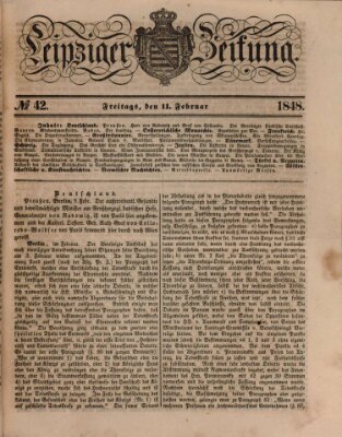Leipziger Zeitung Freitag 11. Februar 1848