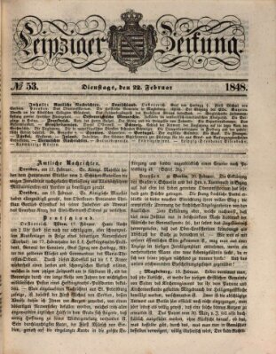 Leipziger Zeitung Dienstag 22. Februar 1848