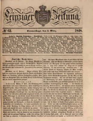 Leipziger Zeitung Donnerstag 2. März 1848