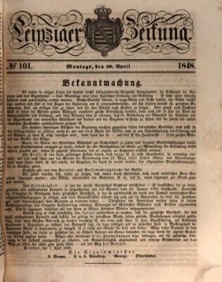 Leipziger Zeitung Montag 10. April 1848