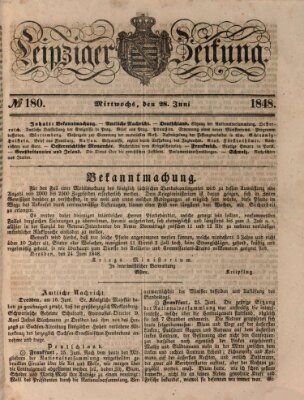 Leipziger Zeitung Mittwoch 28. Juni 1848