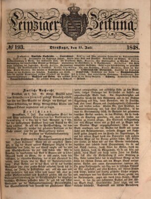 Leipziger Zeitung Dienstag 11. Juli 1848