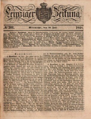 Leipziger Zeitung Mittwoch 19. Juli 1848