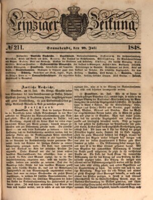 Leipziger Zeitung Samstag 29. Juli 1848