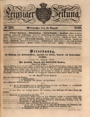 Leipziger Zeitung Mittwoch 16. August 1848