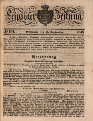 Leipziger Zeitung Mittwoch 20. September 1848