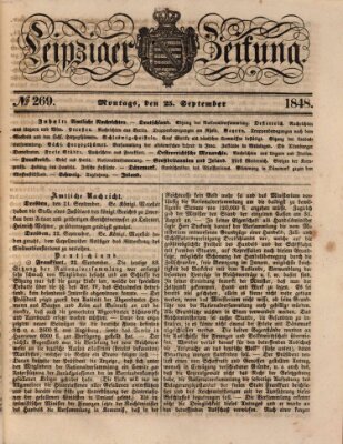 Leipziger Zeitung Montag 25. September 1848