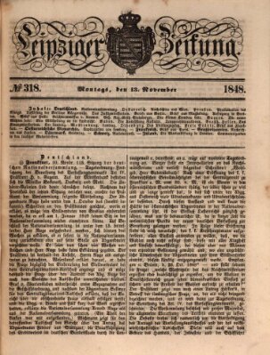 Leipziger Zeitung Montag 13. November 1848