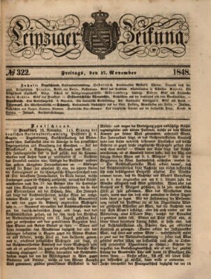 Leipziger Zeitung Freitag 17. November 1848