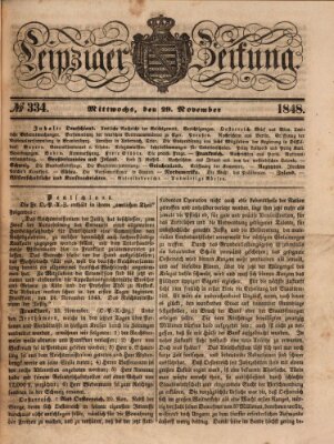 Leipziger Zeitung Mittwoch 29. November 1848