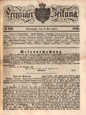 Leipziger Zeitung Sonntag 3. Dezember 1848